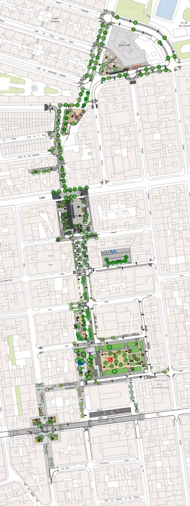 Usera Regeneración Urbana, Corredor Verde Usera, Chinatown Usera Proyecto, Justine Apartments Usera